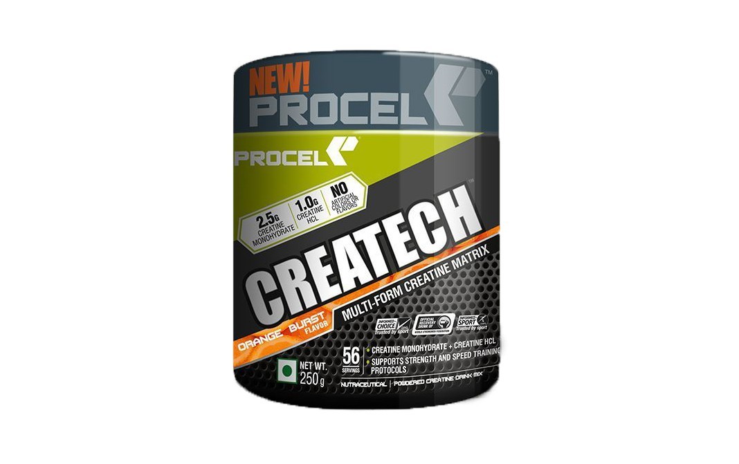 Procel Createch Orange Burst Flavor    Plastic Jar  250 grams